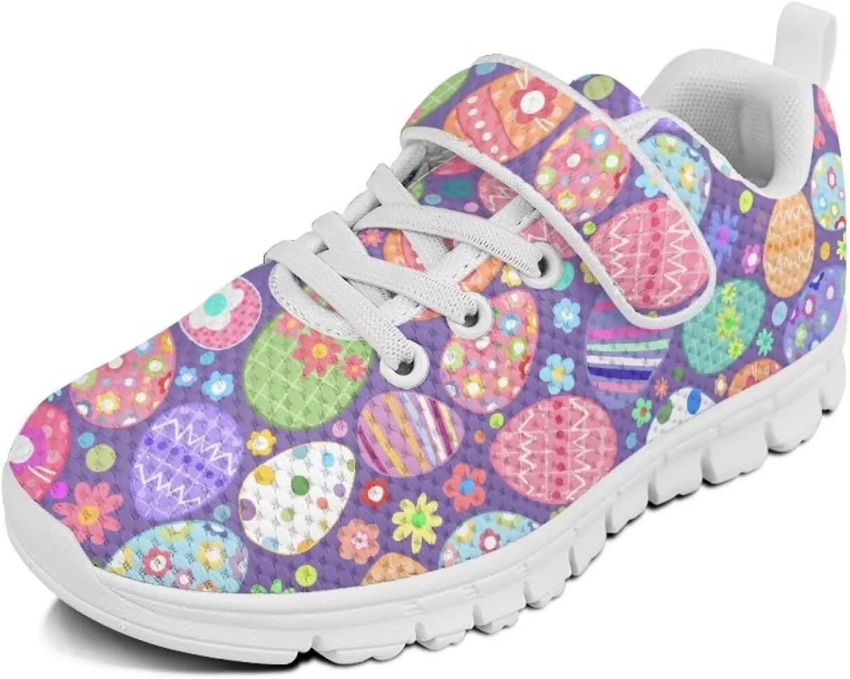Yzaoxia Easter Shoes for Girls Boys Tennis Running Shoes Hook and Loop Sneakers Walking Shoes Barefoot Shoes Trainers Slip On Sneakers Size 11-Big Size 2.5