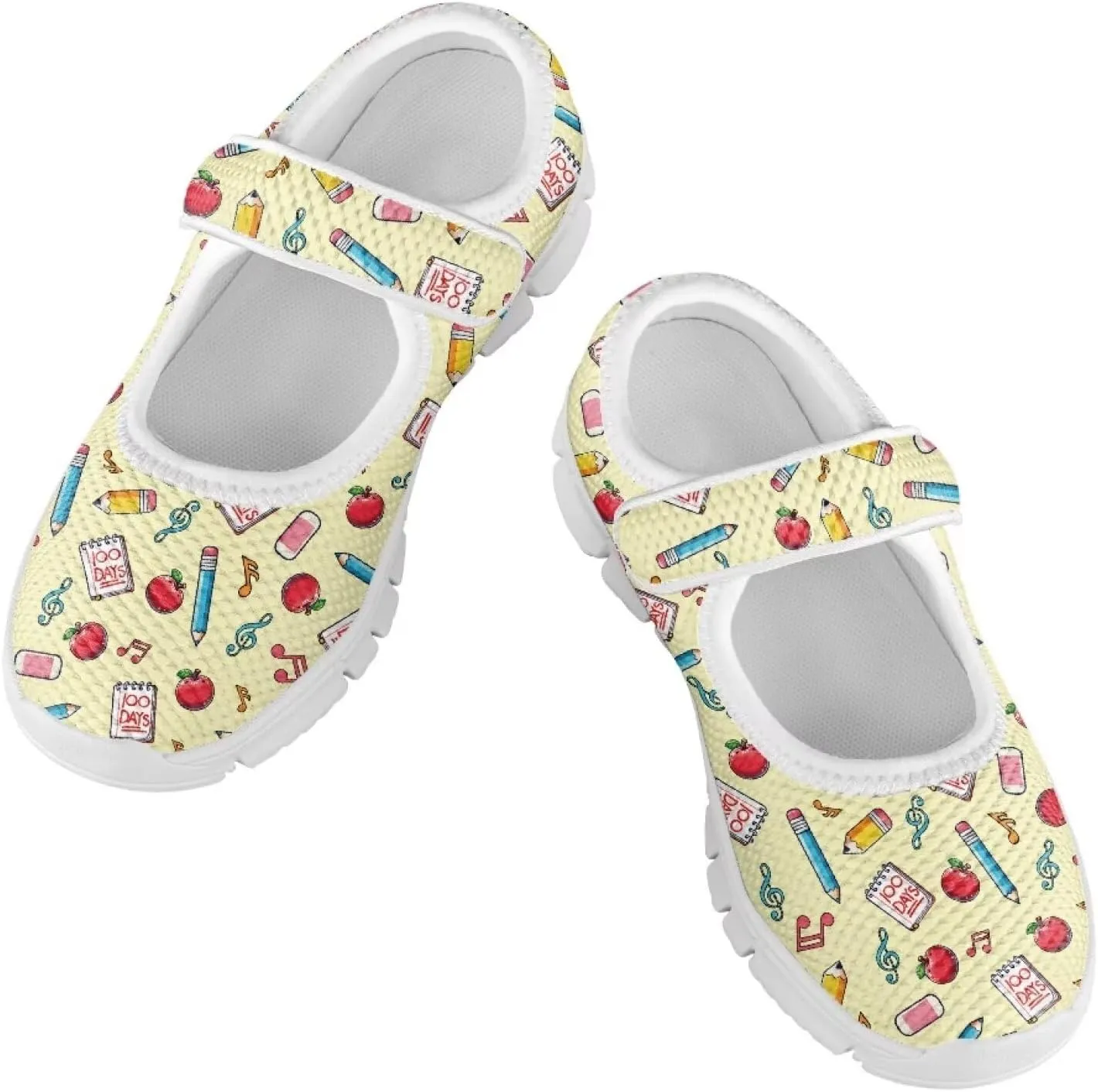 Yzaoxia Girls Sneakers 100 Days for School Shoes Tennis Shoes Hook and Loop Shoes Slip On Sneakes Walking Casual Sport Shoes Flat Footwear Trainers School Gym Outdoor
