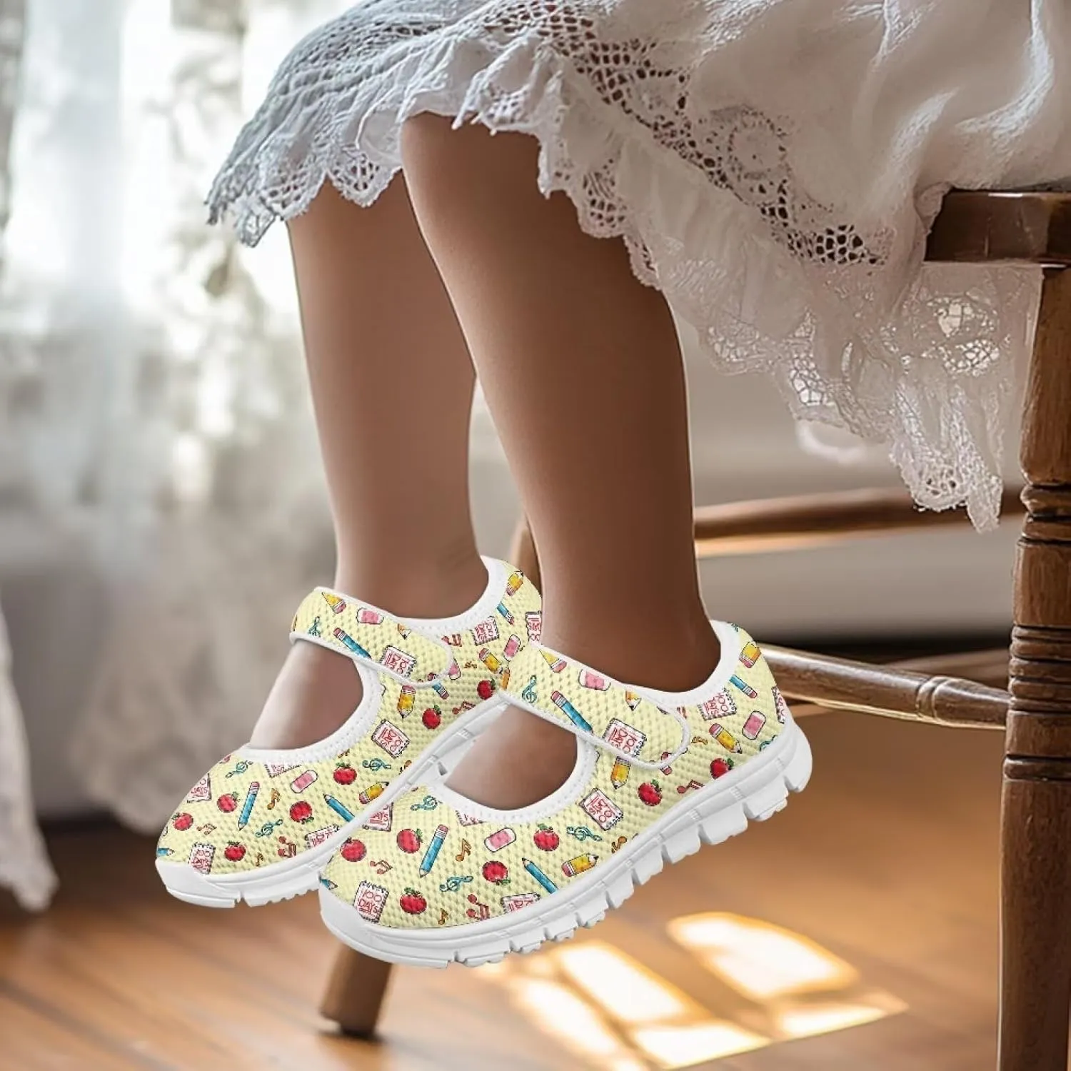 Yzaoxia Girls Sneakers 100 Days for School Shoes Tennis Shoes Hook and Loop Shoes Slip On Sneakes Walking Casual Sport Shoes Flat Footwear Trainers School Gym Outdoor