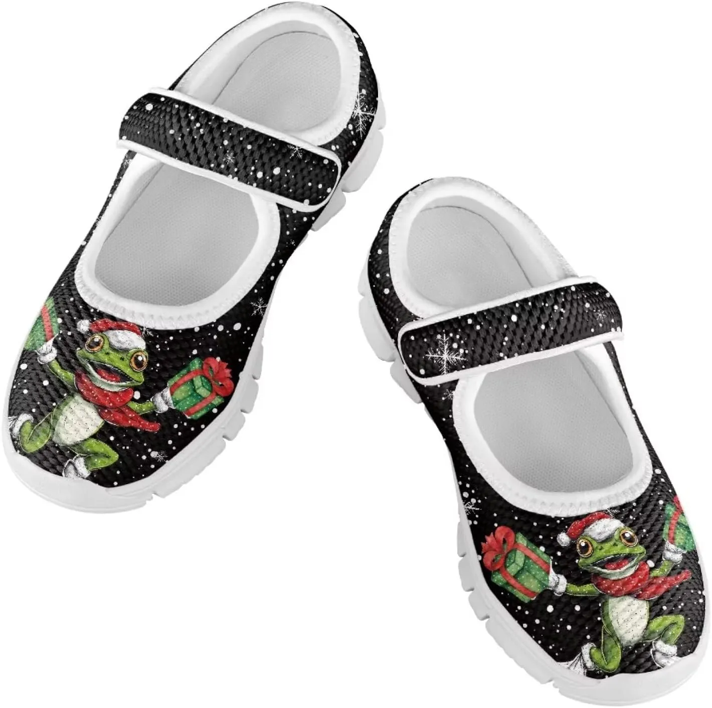 Yzaoxia Little or Big Kids Christmas Shoes Girls Slip On Sneakers Hook and Loop Walking Running Athletic Shoes Lightweight Barefoot Shoes Tennis Sport Shoes Footwear Trainers Outdoor Gym School