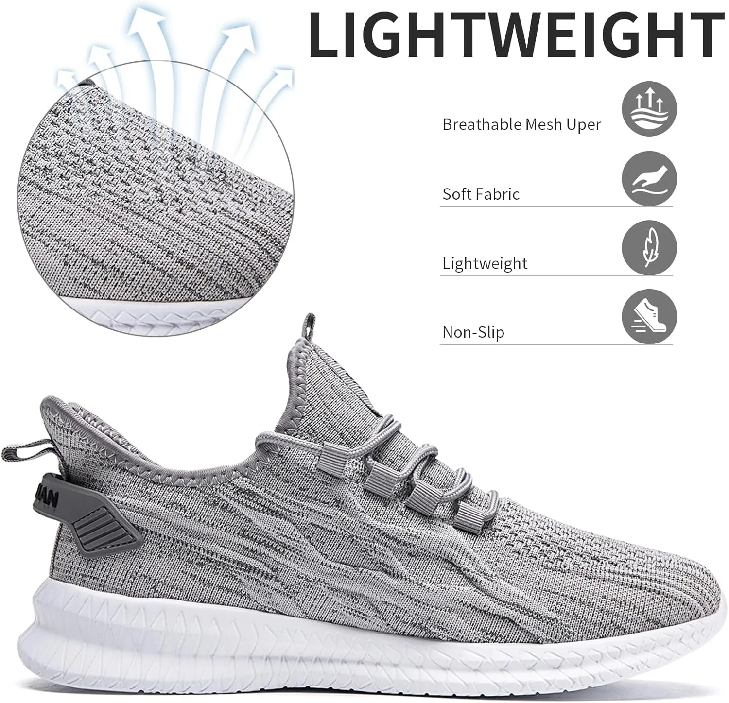 ZGPWZWL Unisex Mens Womens Shoes Running Gym Sneakers Slip on Tennis Non Slip Gym Lightweight Walking Fashion Shoes