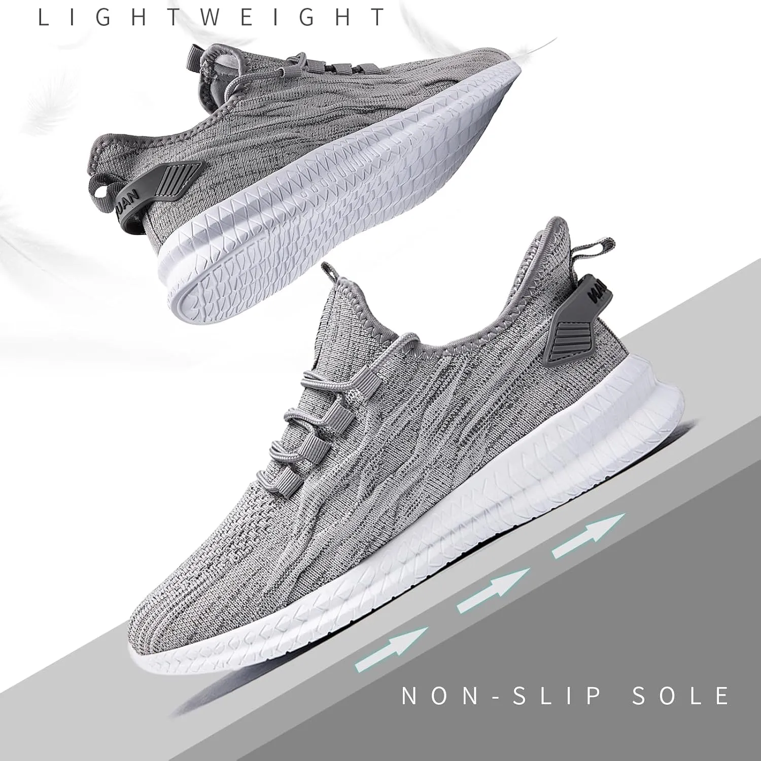 ZGPWZWL Unisex Mens Womens Shoes Running Gym Sneakers Slip on Tennis Non Slip Gym Lightweight Walking Fashion Shoes
