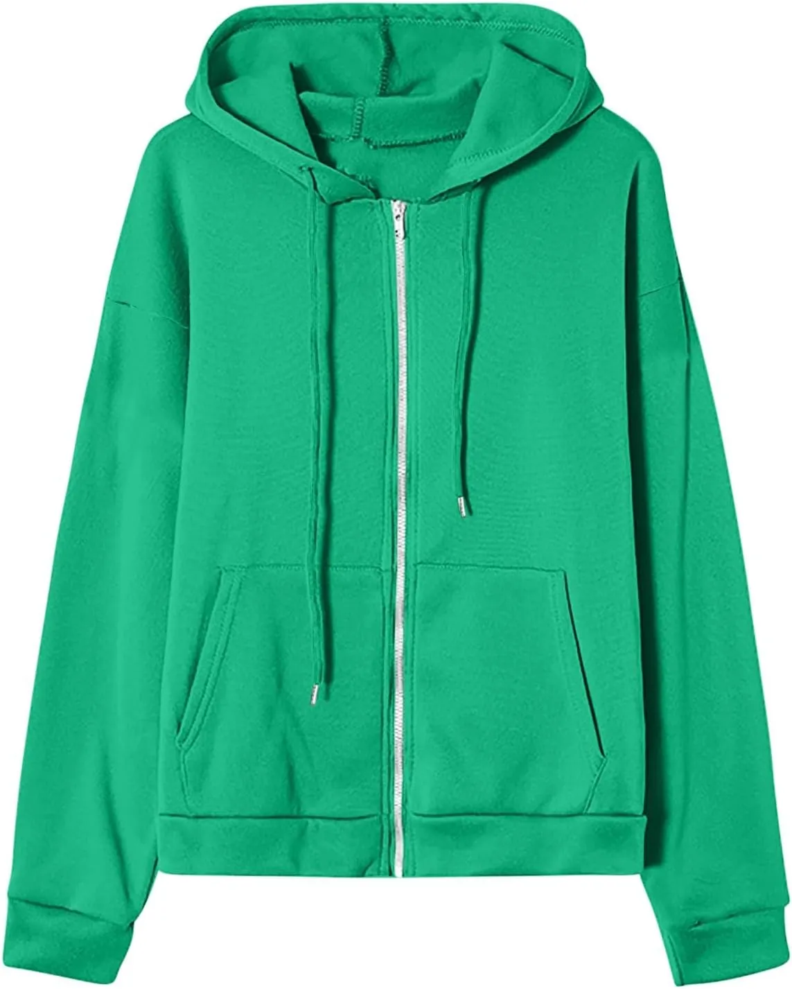 Zip Up Hoodie Women Oversized Cute Lightweight Jackets Trendy Hooded Sweatshirt Workout Fall Jacket with Pockets